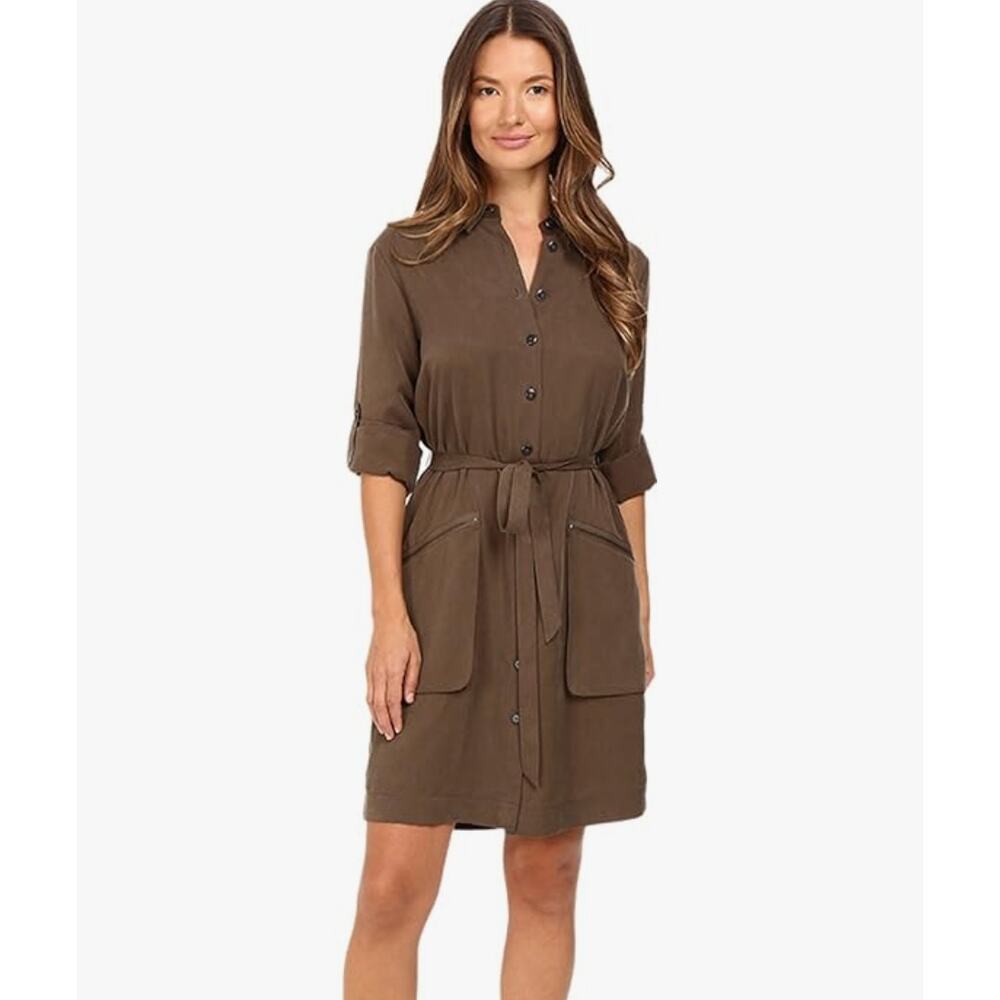 ATM Anthony Thomas Melillo Belted Shirt Dress Large